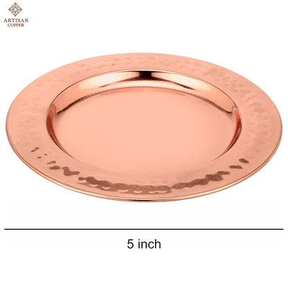 Copper Plated Watering Can with Indoor Planter & Tray Set – 2 Liter Watering Can, Decorative Indoor Plant Pot & Catch Tray